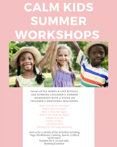 Calm Little Kids Summer Camps, calm little minds, summer camps, holiday camps beaconsfield, childrens health